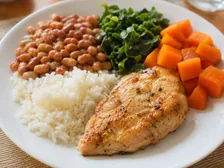 Foto do almoço registrada pela cuidadora